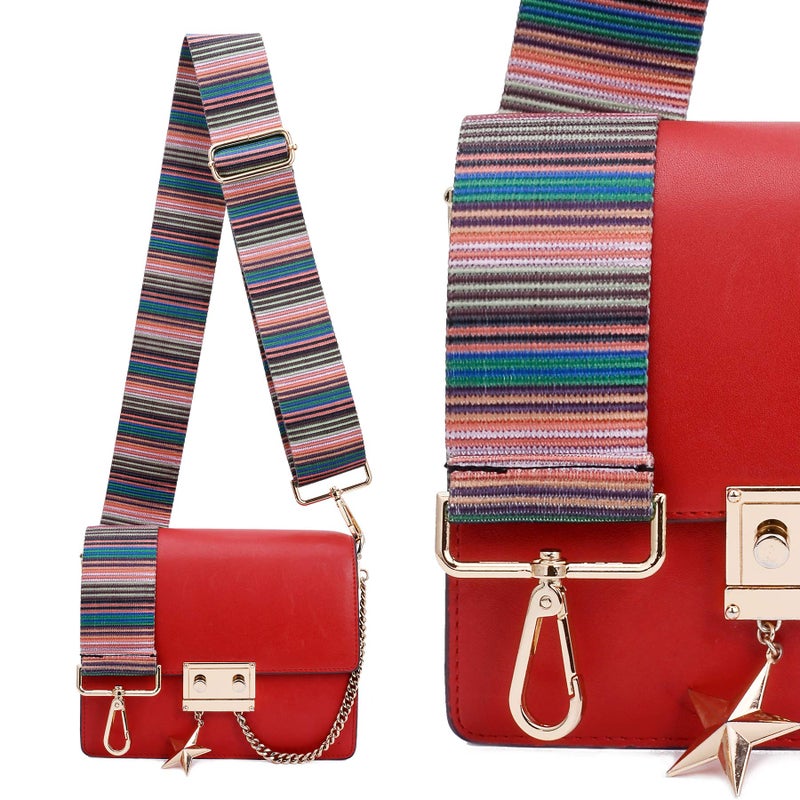 ZOOEASS Wide Shoulder Strap Adjustable Replacement Belt Crossbody Canvas Bag Handbag (wide:1.97"(5CM) Color bar) - Image 4